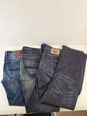 Buffalo David Bitton BDB Mens Jeans Bundle of 3 - 30x34 (measures 32x32)